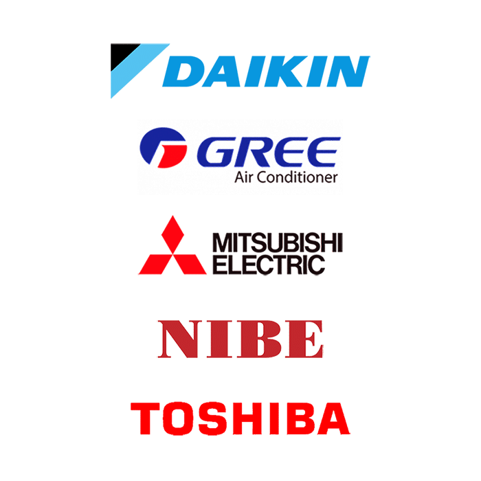 Lämpöpumput - Daikin, Gree, Mitsubishi, Nibe ja Toshiba.